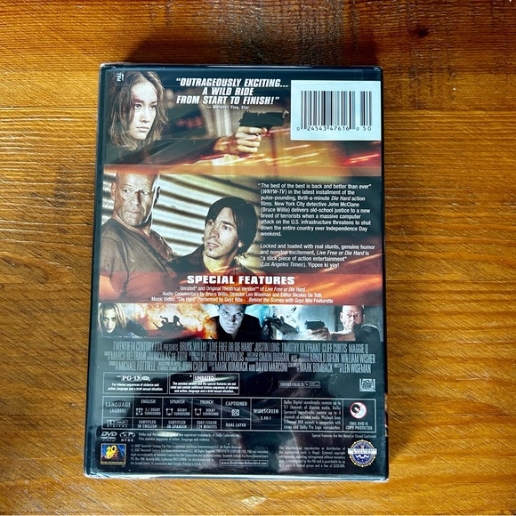 Live Free or Die Hard (DVD, 2007, Widescreen Edition) Unrated Version - Picture 2 of 4